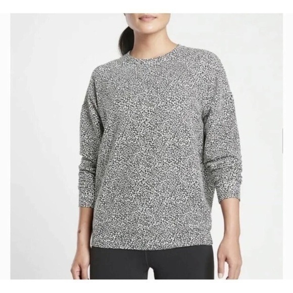Athleta Tops Athleta Studio To Street Animal Cheetah Printed Pullover Sweatshirt - Picture 1 of 8